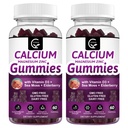칼슘 마그네슘 아연 Gummies 높은 흡수 마그네슘 글리세라이드 칼륨 - 식물 복합 칼슘 마그네슘 2 : 1 비율, Bone, 근육, 면역 및 수면 지원, Vegan-2 팩에 대한 D3 바다 모스와